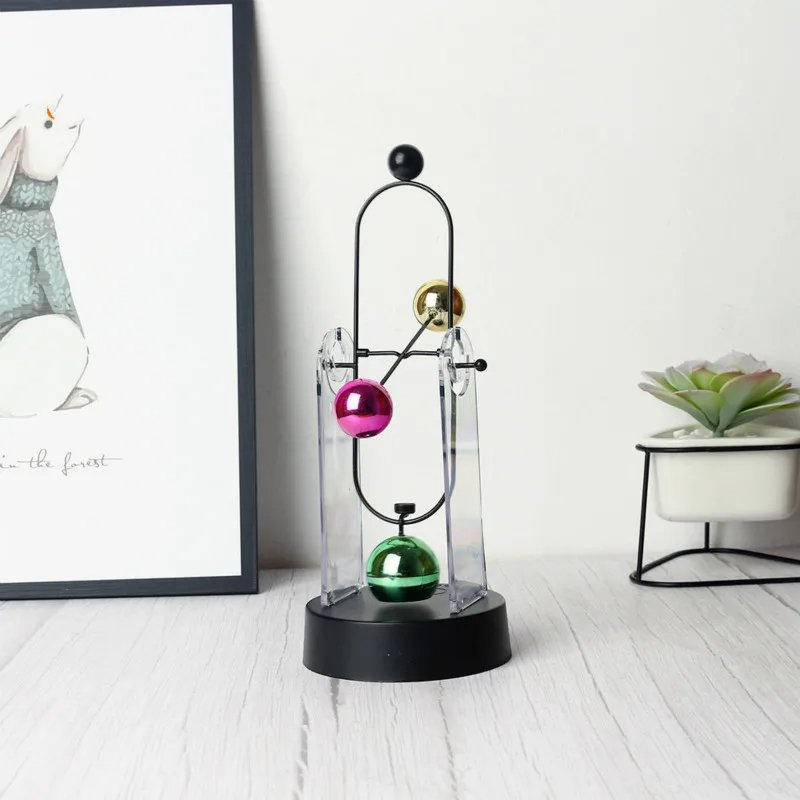 Boule d'équilibre de bureau à mouvement perpétuel,décor anti-stress - الصورة 8