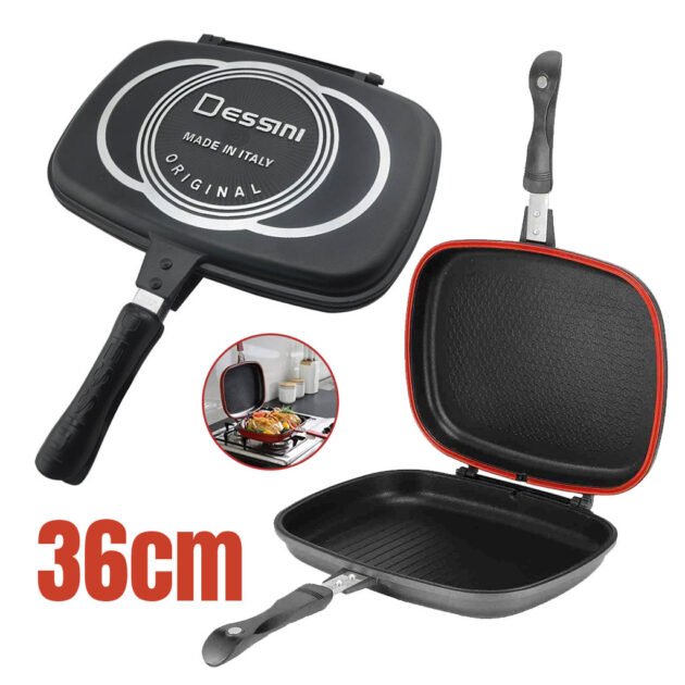 Poêle Dessini made in italy grill double face 36cm – مقلاة مزدوجة جودة أصلية