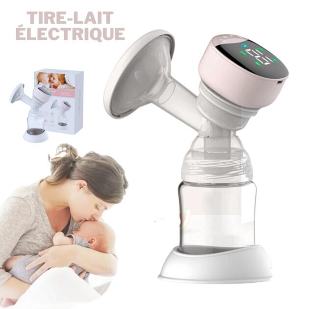 Tire-lait Électrique Intégré Mains Libres pour Allaitement, 4 Modes et 12 Réglables, Faible Bruit MY-374