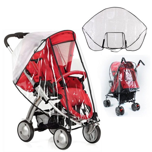 Housse Poussette Transparente et Imperméable Taille Standard – غطاء عربة الأطفال
