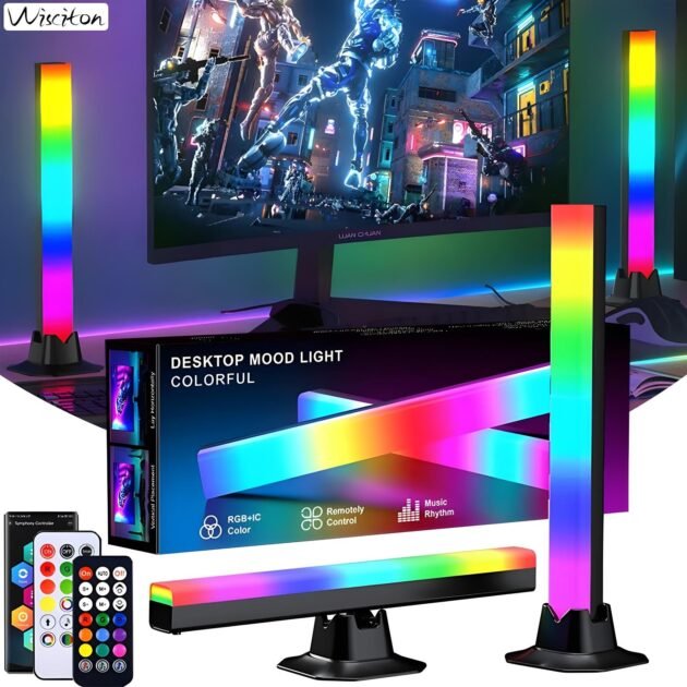 Desktop RGB Background Wall Atmosphere Lighting Bar 2pcs – اعمدة إضاءة لخلفية المكتب