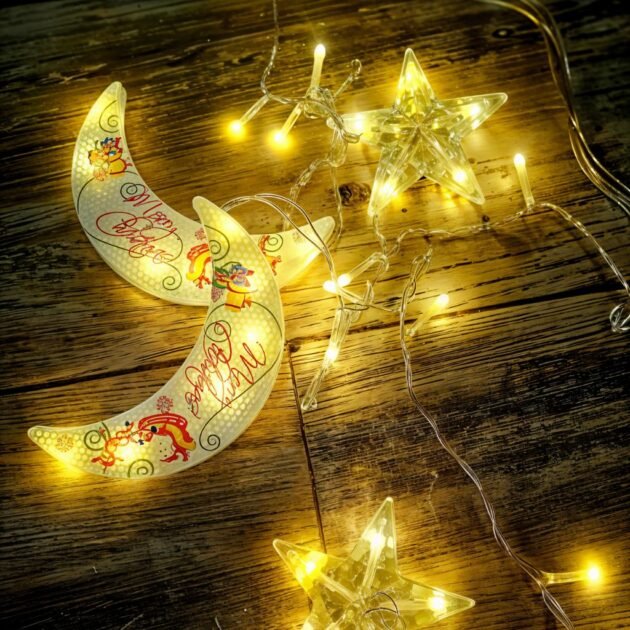 Rideau jeu de lumiere Étoile et Lune 3m – ستارة نجمة وهلال