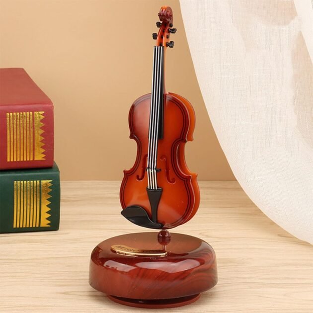 Mini instrument de musique rétro VIOLON, boîte à musique Décoration