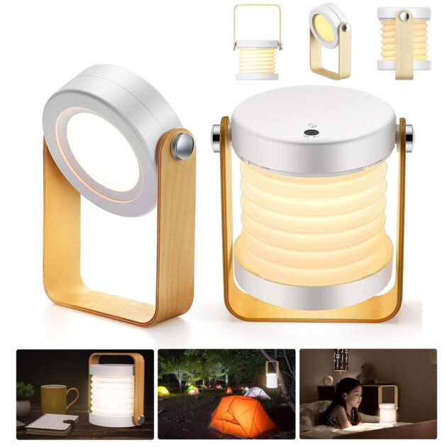 Lampe de Table Télescopique et Pliable 4 en 1 à intensité variable 3 niveaux