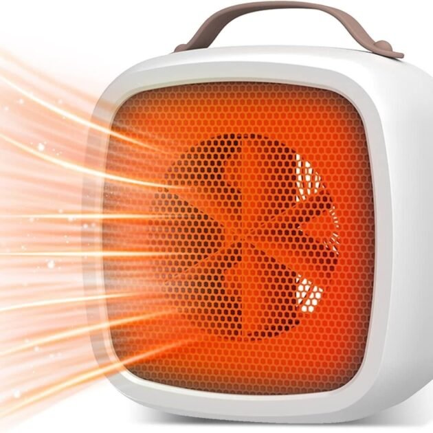 سخان مروحة سيراميك بقدرة 500 واط مزود بمنظم حرارة