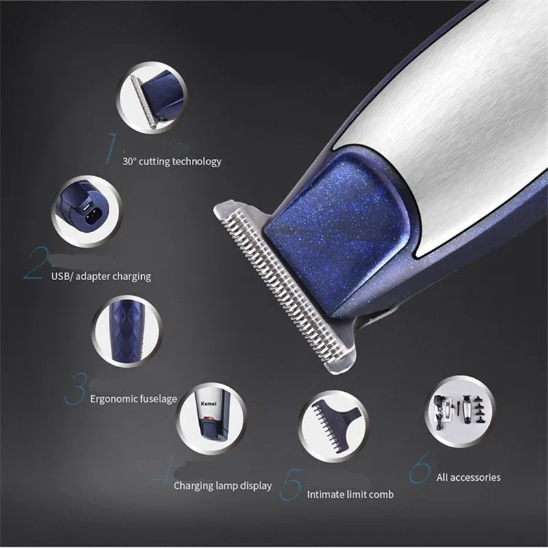 Tondeuse à cheveux électrique Zero Sans Fil KEMEI KM-5021 Waterproof - الصورة 2