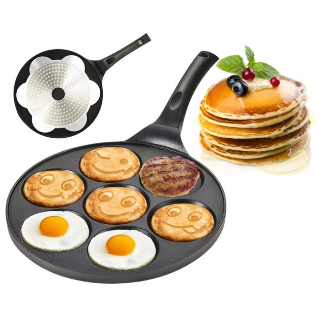 Poêle Antiadhésive 7 Moules – مقلاة غير لاصقة بسبعة قوالب