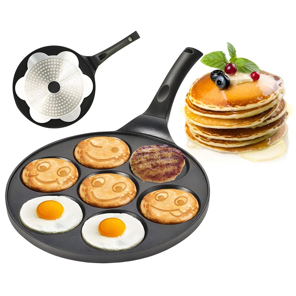 Poêle Antiadhésive 7 Moules – مقلاة غير لاصقة بسبعة قوالب
