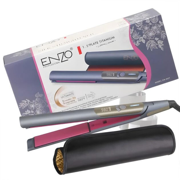 Lisseur Céramique 980°F Plaque 1.5″ Titane ENZO EN-3827 – مملس شعر إينزو