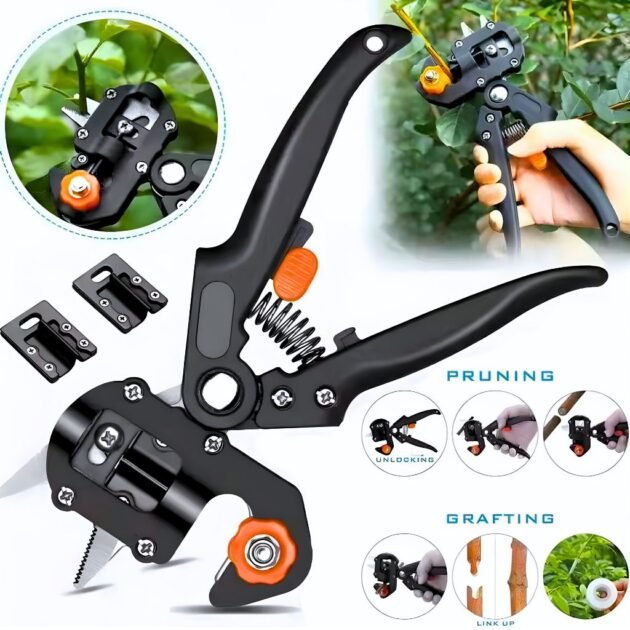 Ciseau de jardin à deux lames pour greffer des arbres