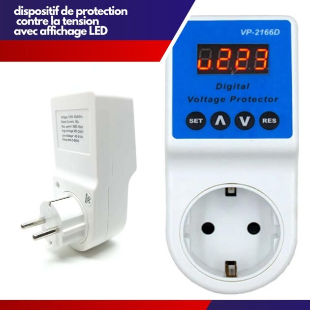 Prise Stabilisateur contre les basses et hautes tensions dans le réseau électrique  30 A - JL-VPDB2000 -
