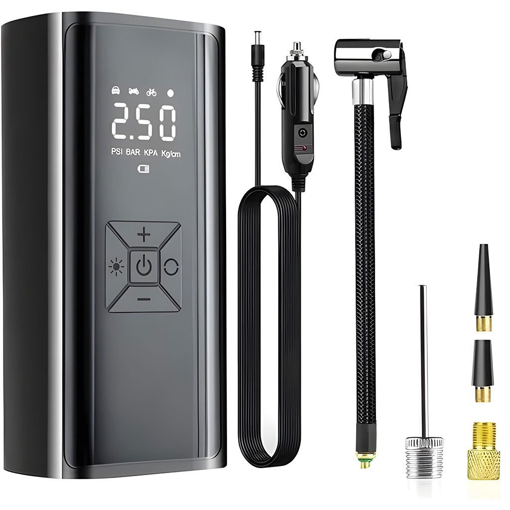 ضاغط هواء محمول رقمي للسيارة 12 فولت 150 رطل - الصورة 6