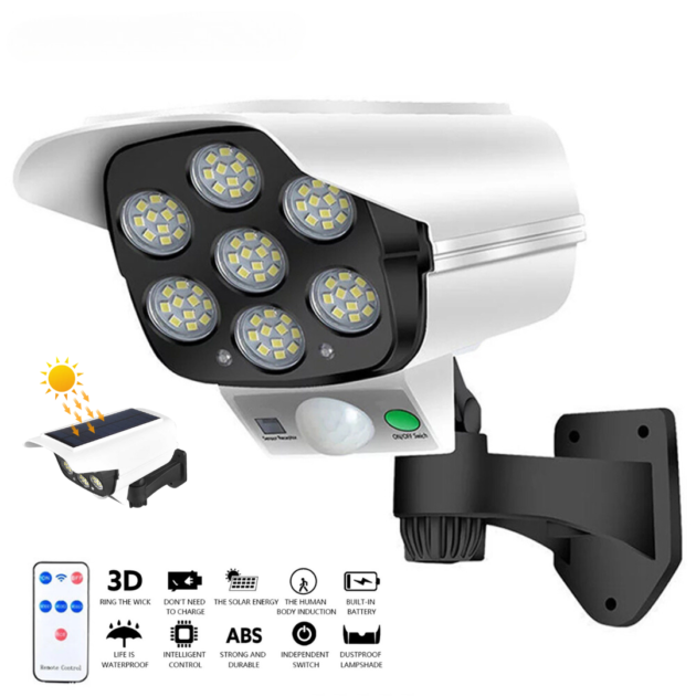 Projecteur Mural Solaire Forme Camera  Détecteur De Mouvement
