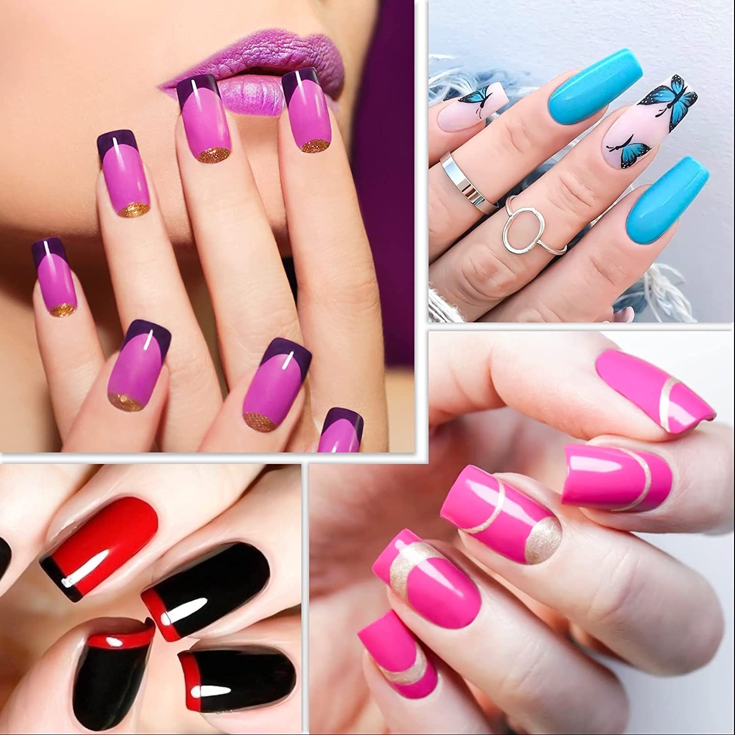 Boite 500 Pcs Pose Capsules 10 Sizes ongles transparent - الصورة 4