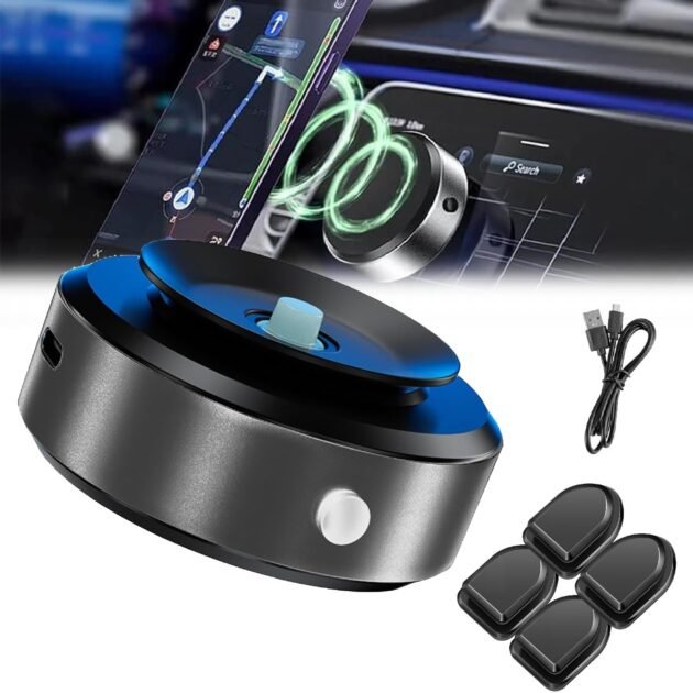 حامل هاتف كهربائي مزدوج الجوانب مزود بكوب شفط