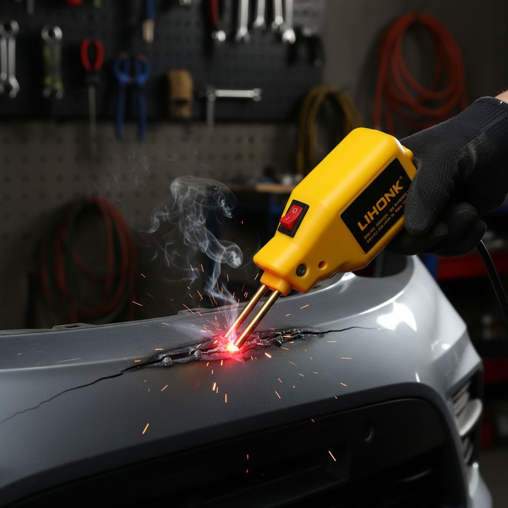 Mini Soudeuse de Plastique Parechoc 50W avec 200 agrafes inclus – جهاز تلحيم البلاستيك - الصورة 6