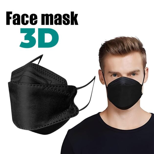 عبوة من 20 كمامة وجه ثلاثية الأبعاد من نوع