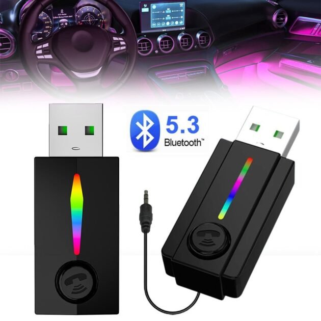 جهاز استقبال بلوتوث للسيارة مع كابل إضافي