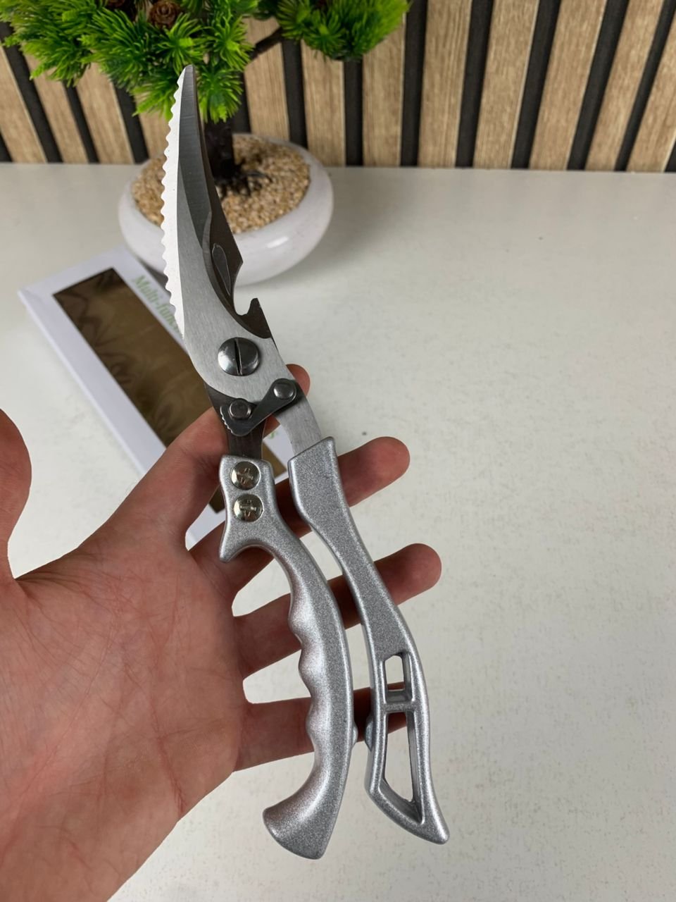 Ciseaux de cuisine en acier inoxydable avec manche en aluminium – مقص تقطيع اللحوم - الصورة 2