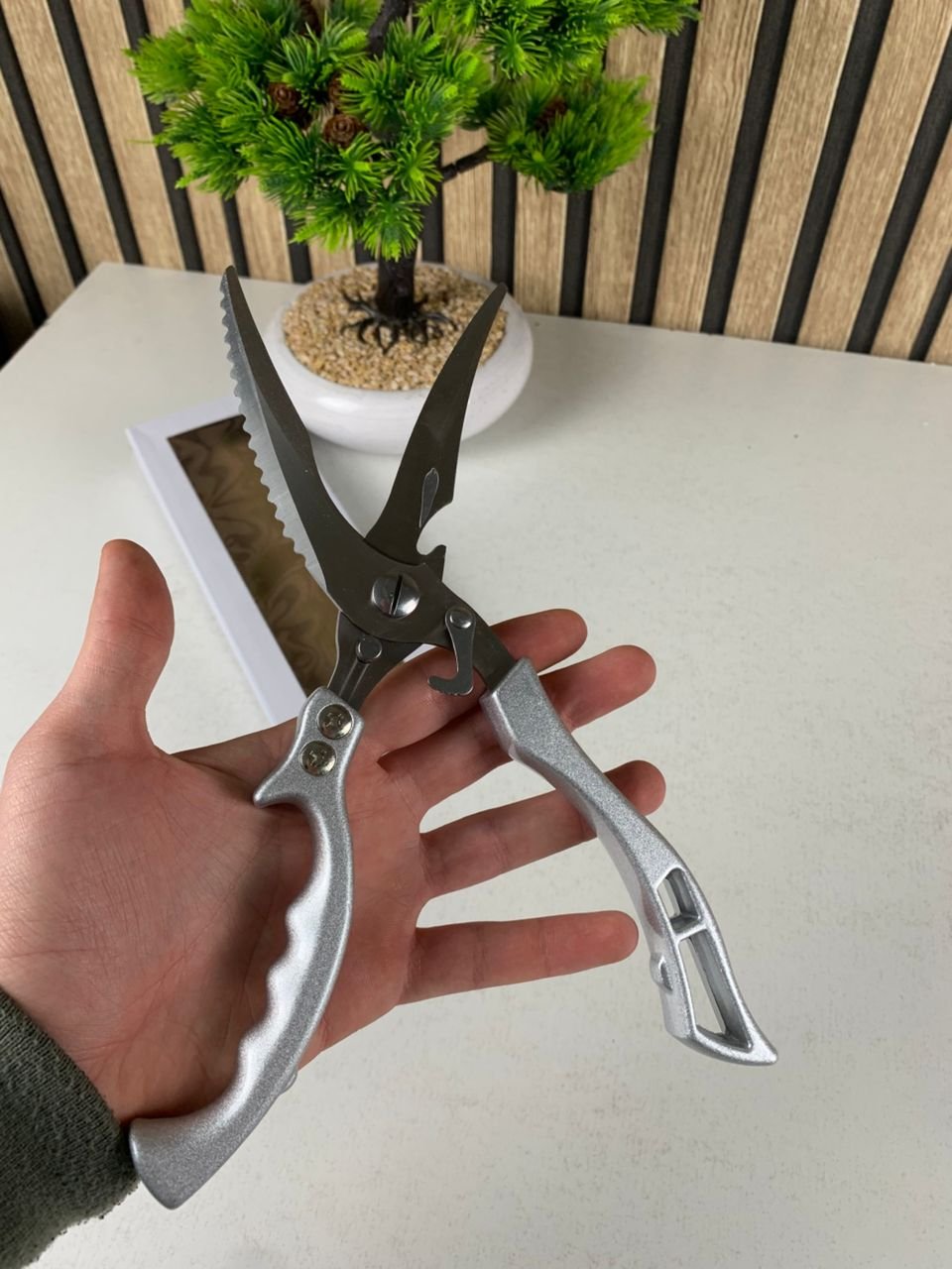 Ciseaux de cuisine en acier inoxydable avec manche en aluminium – مقص تقطيع اللحوم - الصورة 4