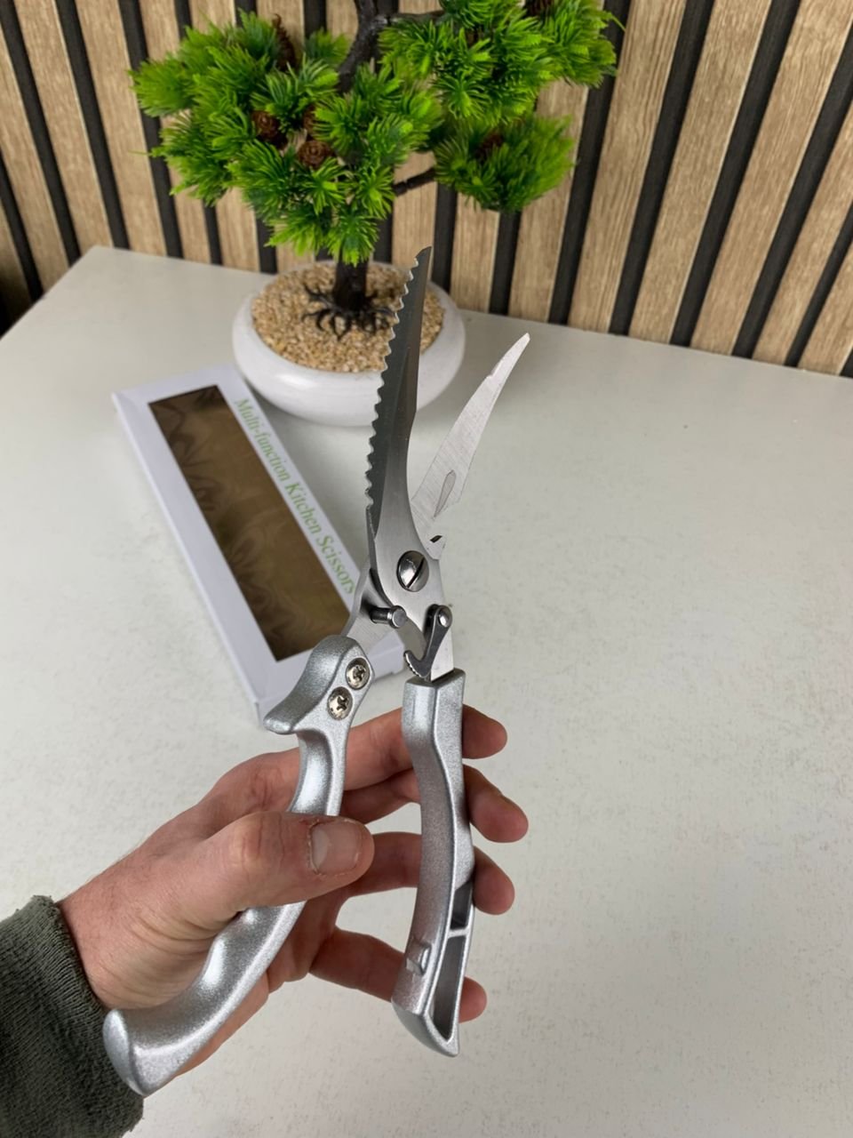 Ciseaux de cuisine en acier inoxydable avec manche en aluminium – مقص تقطيع اللحوم - الصورة 3