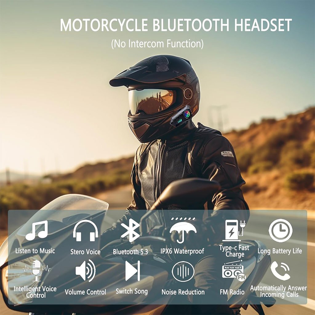 Microphone Casque Moto Sans Fil CL8 Bluetooth 5.3 avec Réduction Intelligente du Bruit – ميكروفون لاسلكي لسائقي الدراجات النارية - الصورة 2
