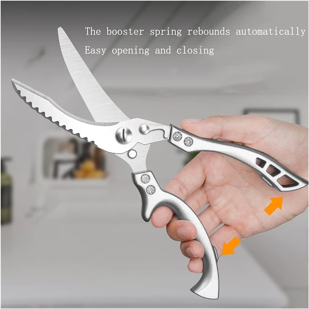 Ciseaux de cuisine en acier inoxydable avec manche en aluminium – مقص تقطيع اللحوم - الصورة 6
