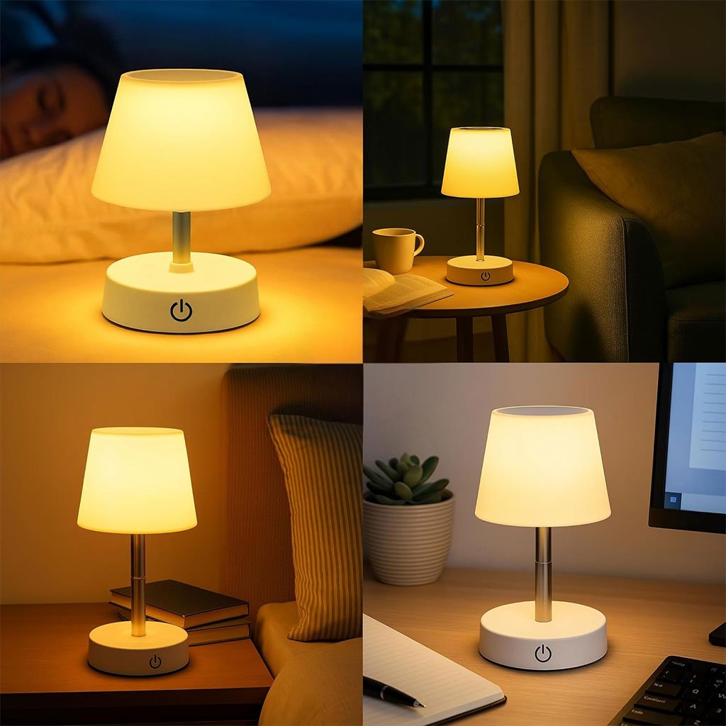 Lampe de chevet télescopique LED rechargeables lumière chaude – مصباح تيليسكوبي بإضاءة دافئة - الصورة 6