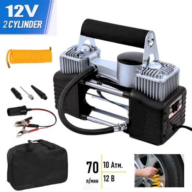 ضاغط هواء للسيارات ثنائي المكابس