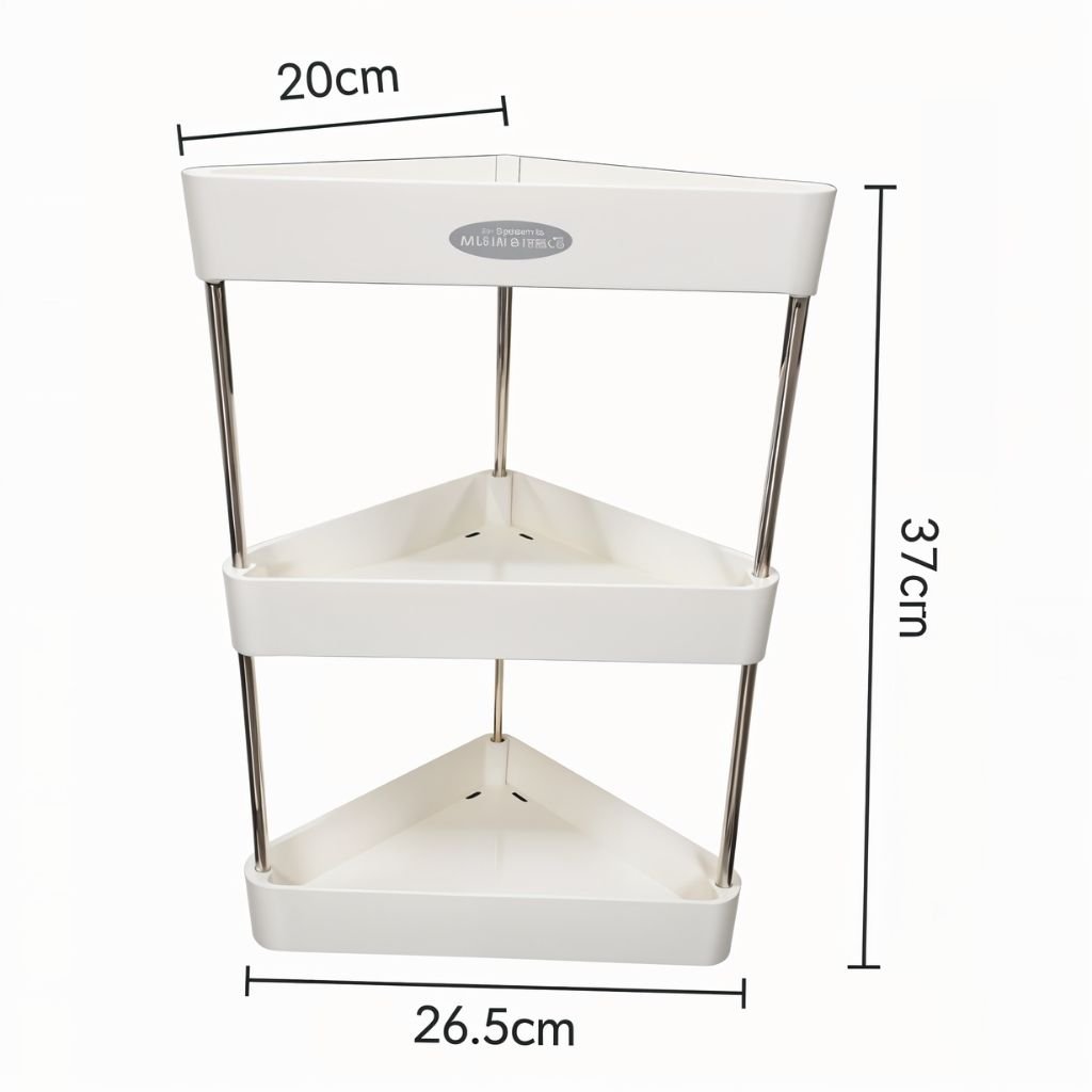 Étagère d'Angle de Rangement Multifonctionnelle 3 Tier – رف زاوية للتخزين متعدد الوظائف - الصورة 5