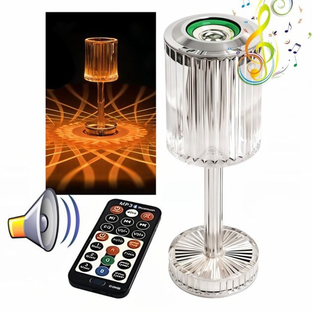 مصباح كريستالي مع مكبر صوت بلوتوث