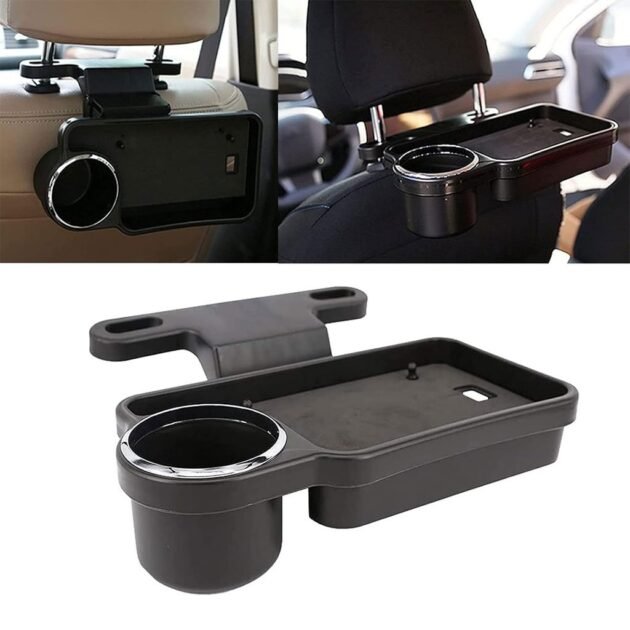حامل أكواب قابل للطي لمقعد السيارة الخلفي