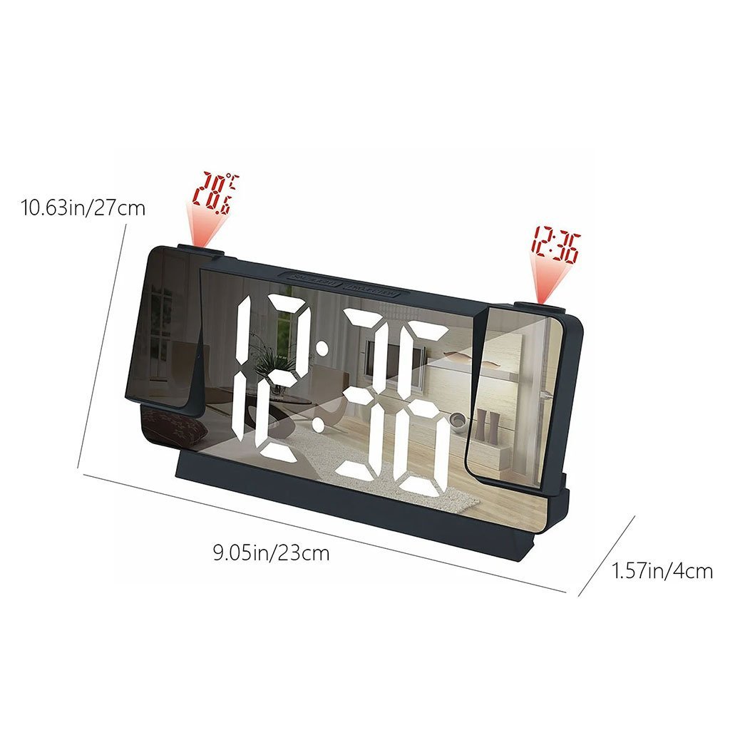 ساعة منبه مزودة بجهاز عرض وشاشة عرض كبيرة الحجم - الصورة 3