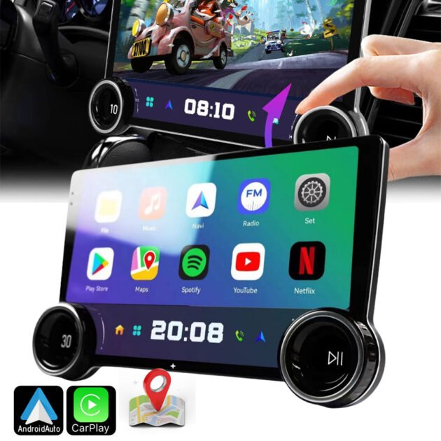 Diamond 2K Écran de voiture Android de 10,1 pouces compatible Apple CarPlay Android Auto – شاشة ذكية للسيارة