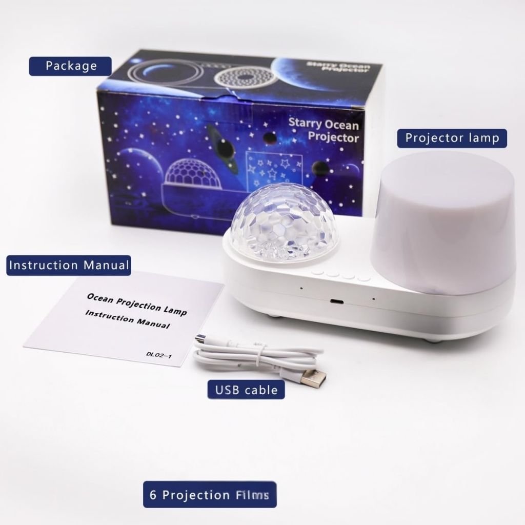 Projecteur de ciel étoilé pour enfants 2en1 - جهاز عرض ضوء ليلي بتصميم سماء النجوم للاطفال - الصورة 5