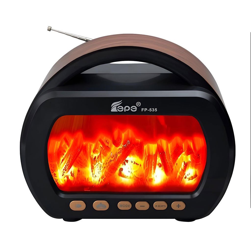 Haut Parleur Bluetooth sans fil Motif Flamme Style Rétro FP-535 – مكبر صوت بلوتوث - الصورة 4