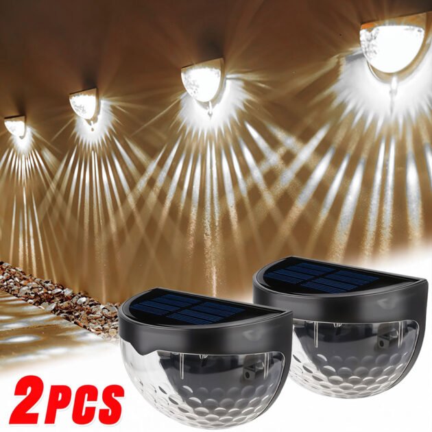 Pack 2 Lampes solaires pour clôture imperméable IP65 – مصابيح الإنارة الخارجية