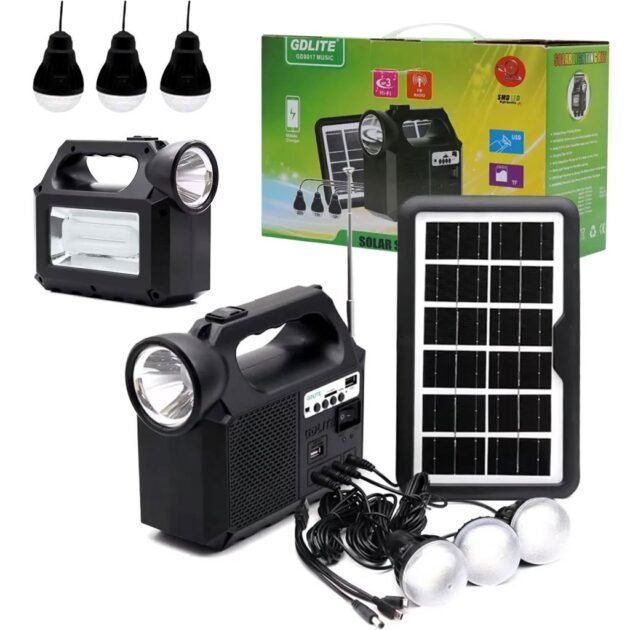 نظام إضاءة شمسية مع مكبر صوت بلوتوث