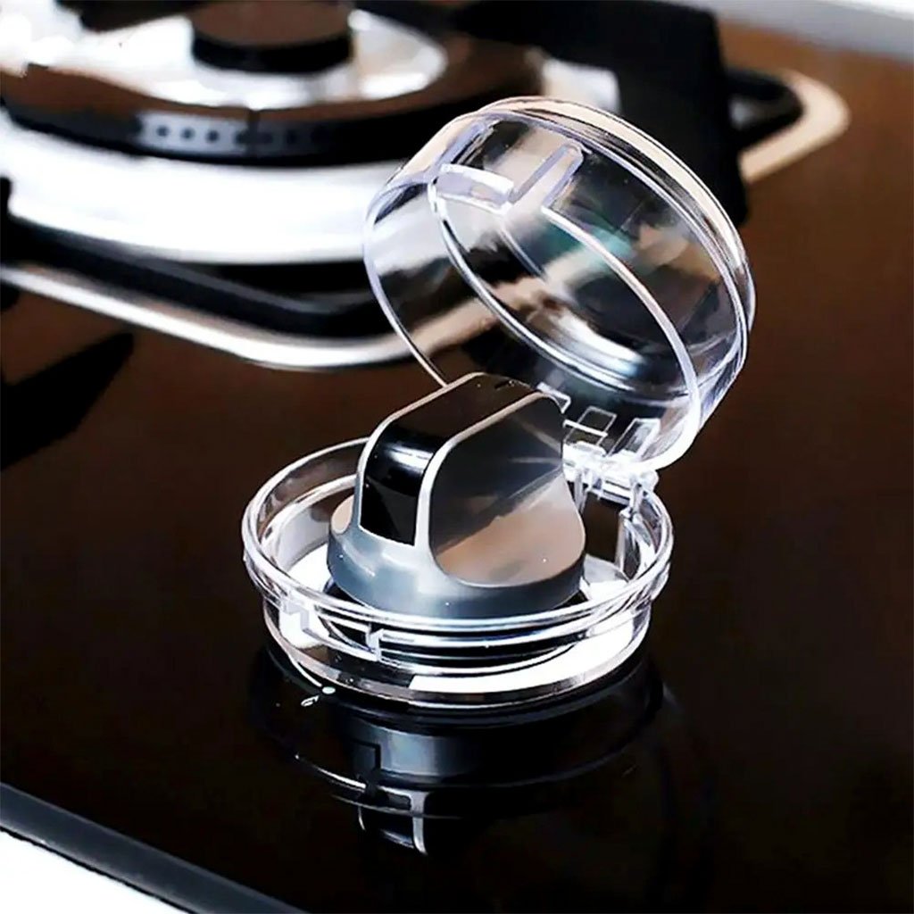 Pack de 4Pcs protections transparentes universelles pour boutons de cuisinière à gaz – طقم أغطية أزرار موقد الطبخ - الصورة 6