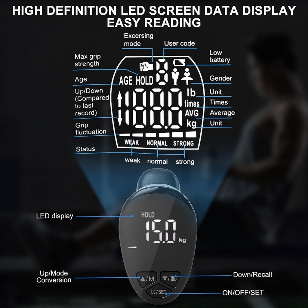 جهاز تقوية المعصم الرقمي وجهاز اختبار قوة القبضة - الصورة 7