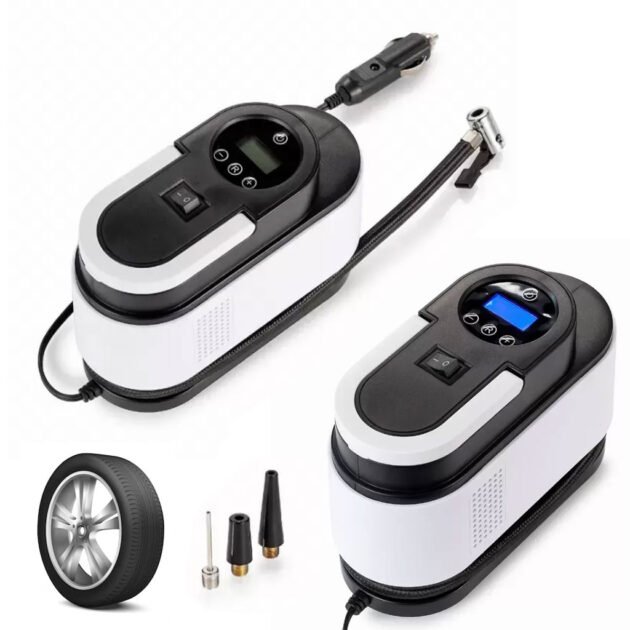 Compresseur d’Air Portable 12V 150 PSI Câble 2,8 m avec Éclairage LED – جهاز نفخ العجلات للسيارة