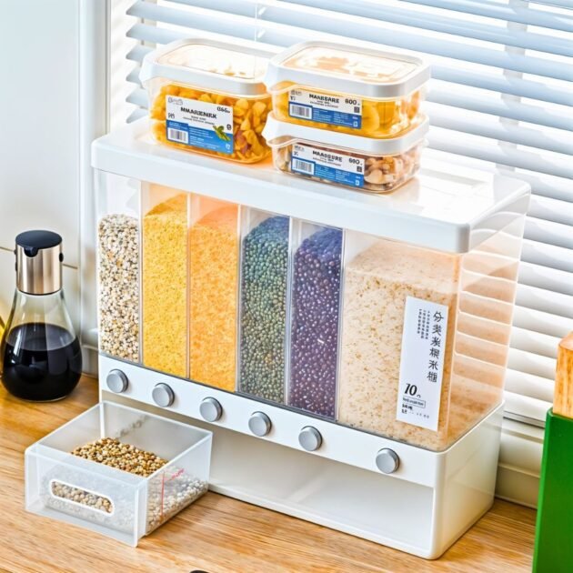 موزع ومنظم للأطعمة الجافة يُثبت على الحائط