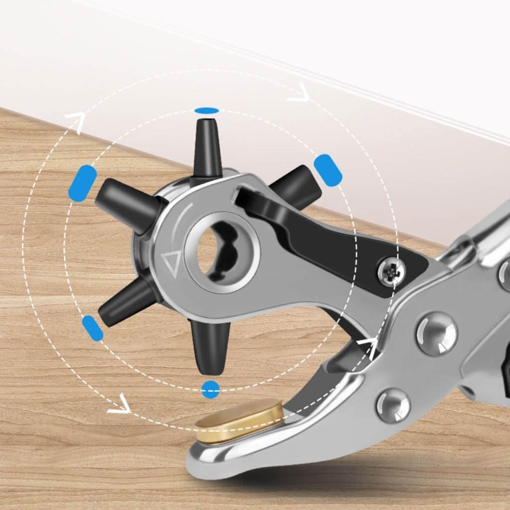 مجموعة أدوات ثقب حزام الجلد + أزرار كبس - الصورة 5