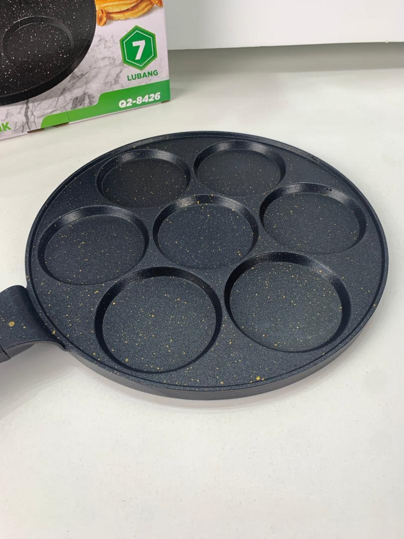 Poêle Antiadhésive 7 Moules – مقلاة غير لاصقة بسبعة قوالب - الصورة 2