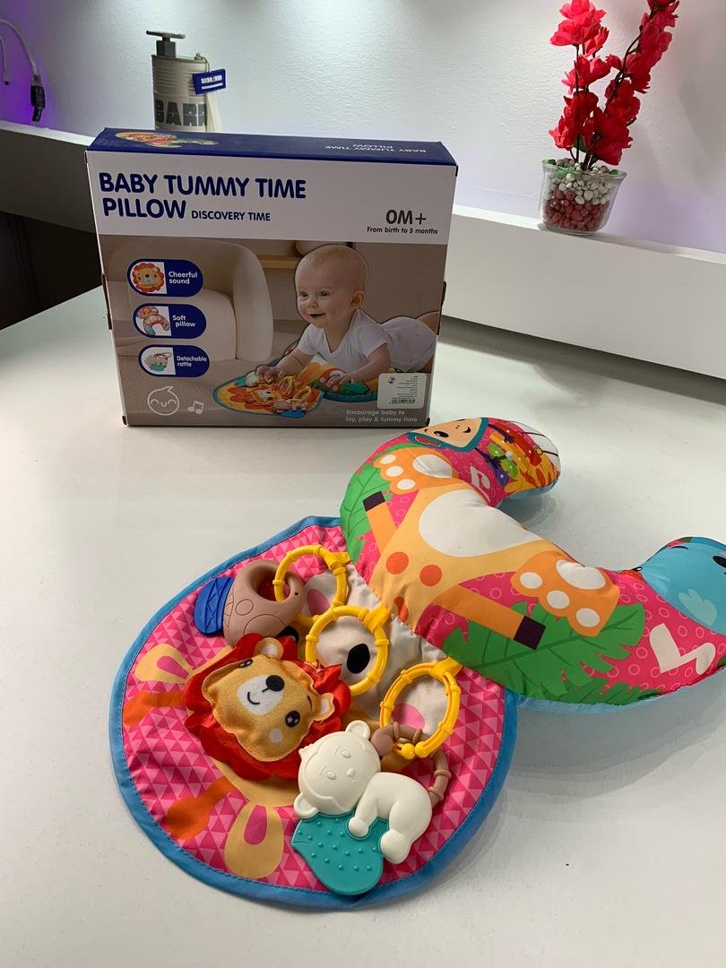 Coussin de Jeu Bébé - Jouet d'Éveil Sensoriel Montessori avec Animaux Sonores – وسادة البطن للرضع - الصورة 2