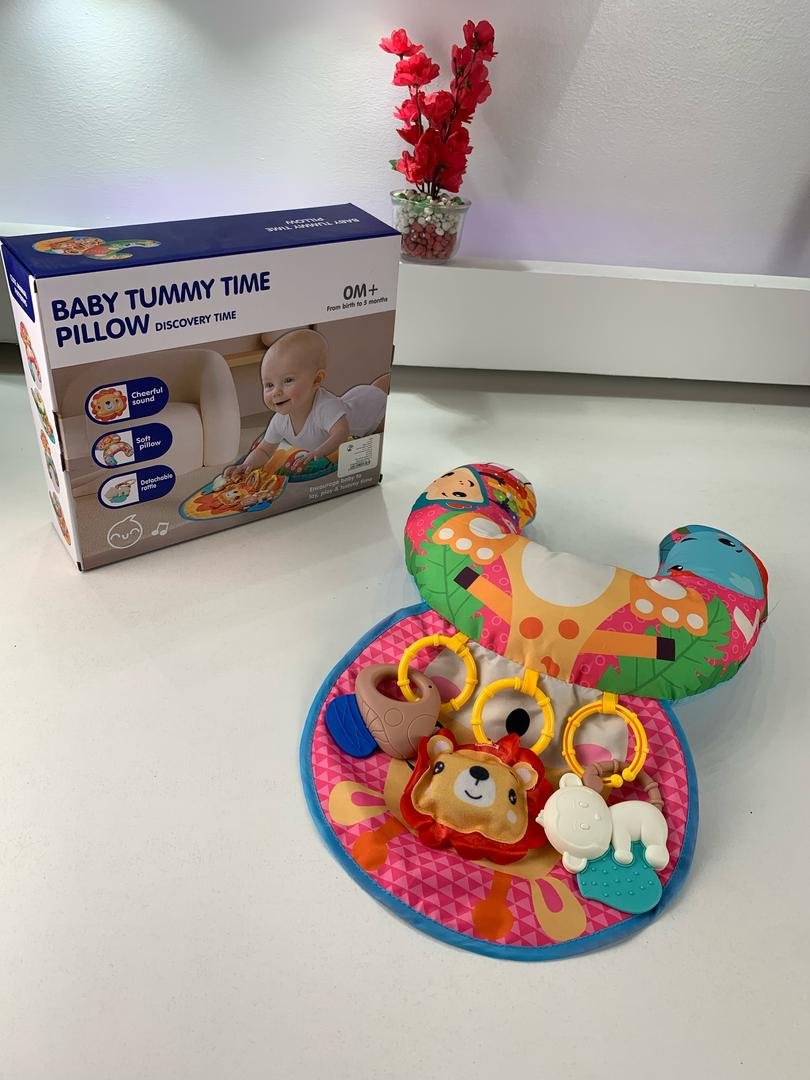 Coussin de Jeu Bébé - Jouet d'Éveil Sensoriel Montessori avec Animaux Sonores – وسادة البطن للرضع - الصورة 3