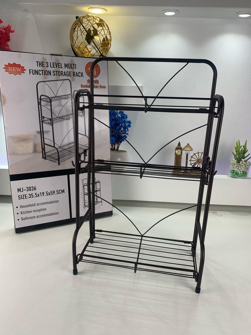 Étagère de Rangement à 3 Niveaux 59x19x35cm – وحدة رفوف تخزين بثلاث طبقات - الصورة 3