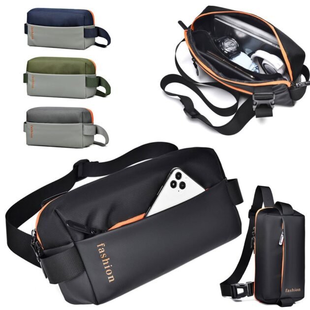 حقيبة صدر أنيقة مزودة بحزام كتف