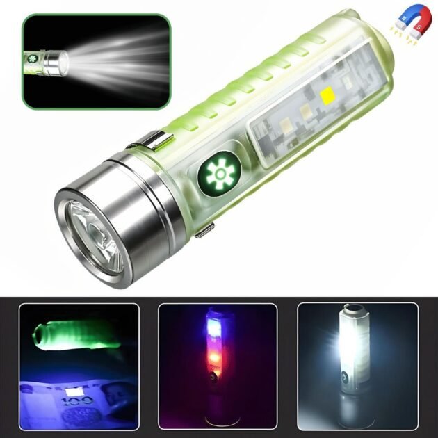 مصباح يدوي صغير فائق السطوع بتقنية مزود بمغناطيس