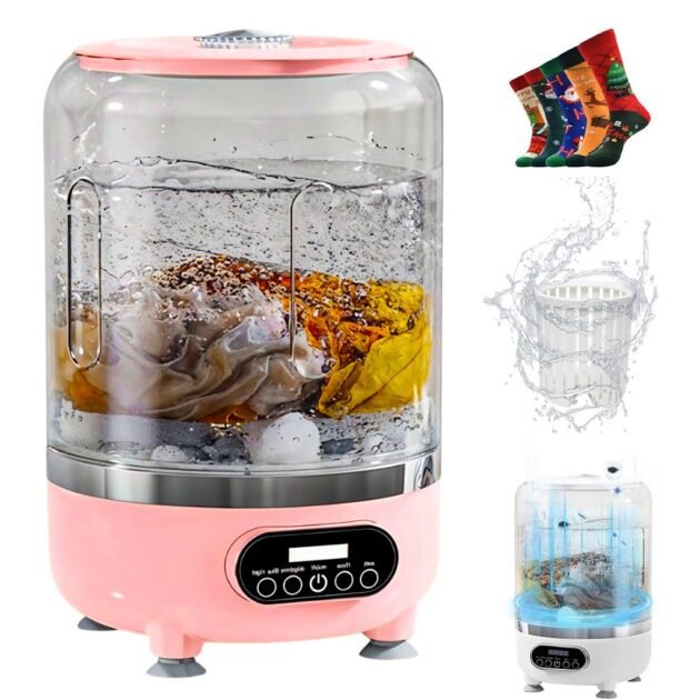 غسالة ملابس داخلية محمولة سعة 3 لترات مع ضوء